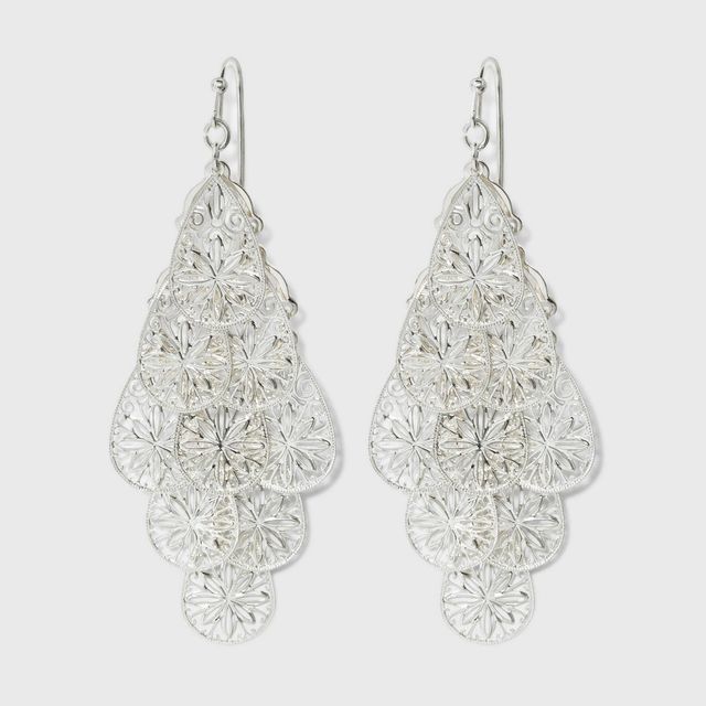 Filigree Kite Drop Earrings - A New Day Silver