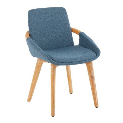 Cosmo Bamboo/Polyester Dining Chair Natural/Blue - LumiSource