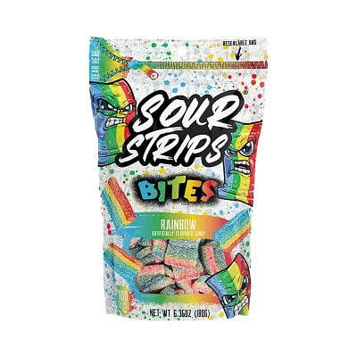 Sour Strips Rainbow Candy Bites - 6.35oz