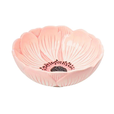 Godinger Silver 20oz Poppy Flower Cereal Bowl Pink