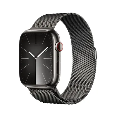 Apple Watch Series 9 GPS + Cellular (2024) 41mm Graphite Stainless Steel Case with Graphite Milanese Loop