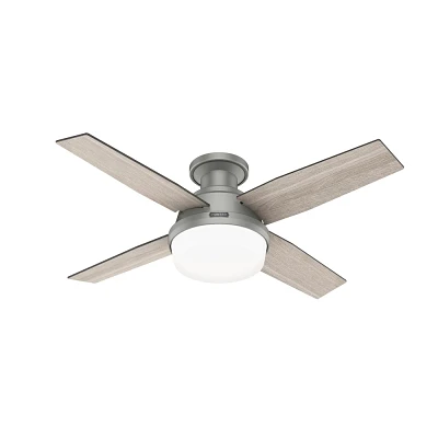 Hunter Fan 44 Dempsey Low Profile Ceiling Fan with LED Light Kit and Handheld Remote