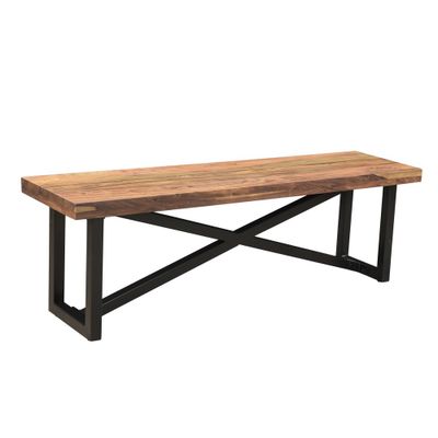 60 Raven Sheesham Wood Dining Bench Brown - Timbergirl