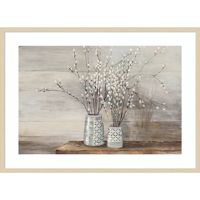 Amanti Art  Willow Still Life with Designs by Julia Purinton Wood Framed Wall Art Print: Modern Lithograph, Hardwood Frame