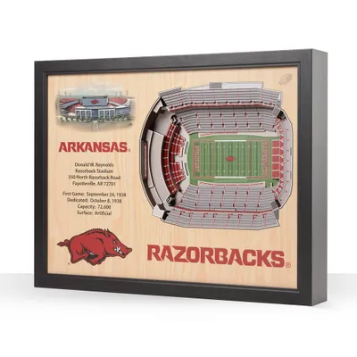 NCAA Arkansas Razorbacks 25-Layer StadiumViews 3D Wall Art