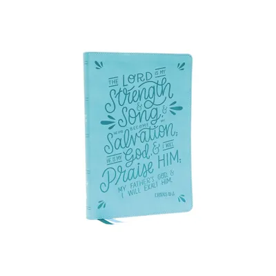 Nkjv, Thinline Bible, Verse Art Cover Collection, Leathersoft, Teal, Red Letter, Comfort Print - by Thomas Nelson (Leather Bound)