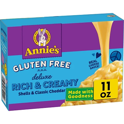 Annies Deluxe Gluten Free Rice Pasta Shells & Cheese Sauce - 11oz