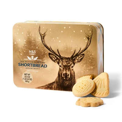 M&S Shortbread Biscuit Stag Tin - 22.9oz