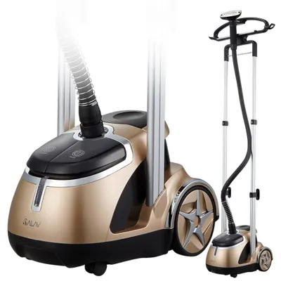 SALAV GS49-DJ Dual Bar Gold Garment Steamer with Foot Pedal Controls