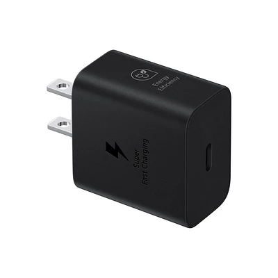 Samsung 25W Super Fast USB-C Wall Charger (Cable Not Included) - Black