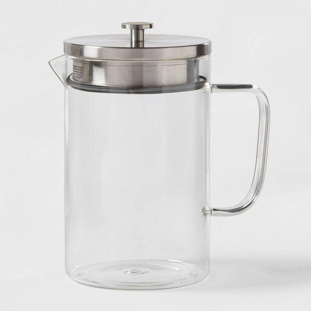 67oz Glass Pitcher with Stainless Steel Lid - Threshold