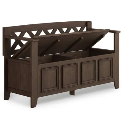 Halifax Entryway Storage Bench  - WyndenHall: Solid Wood, Transitional, Unupholstered