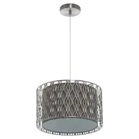 14 Ronan Metal Pendant Light with Fabric Shade - River of Goods: Art Deco, Adjustable Height