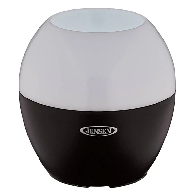 Jensen Wireless Speaker with Color Changing LED Lamp - Black