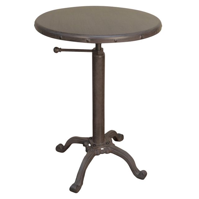 Carolina Living Oslin Restoration Adjustable Accent Table - Industrial and Table