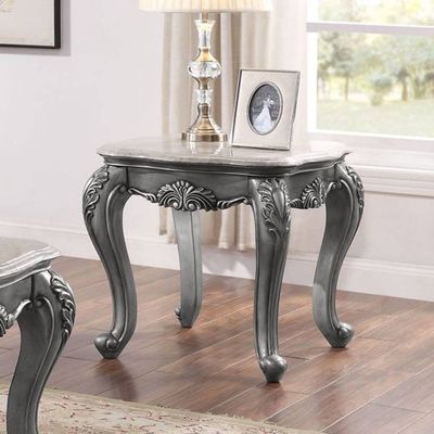 26 Ariadne Coffee Table Marble/Platinum - Acme Furniture