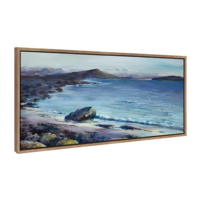 18 x 40 Sylvie Canvas by Nel Whatmore: Coastal Scene,  Frame - Kate & Laurel All Things Decor