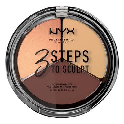 NYX Professional Makeup 3 Steps to Sculpt Face Sculpting Pressed Powder Palette -  - 0.54oz