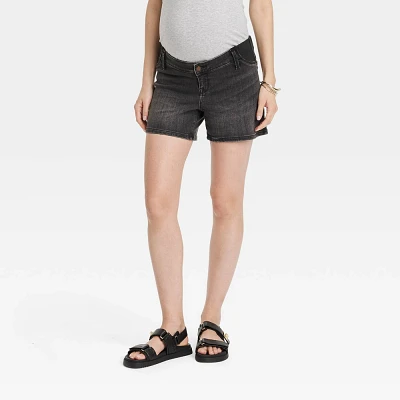 Under Belly Midi Maternity Jean Shorts