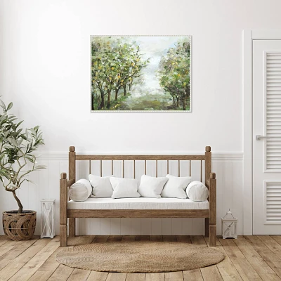 Amanti Art 42x32 Orange Orchard by Allison Pearce Framed Canvas Wall Art Print