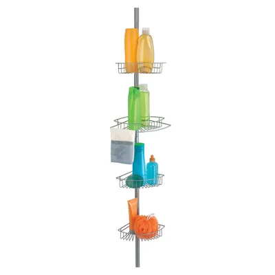 4 Tier Shower Organizer Gray - Bath Bliss