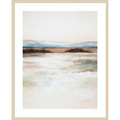 Amanti Art 33x41 Distant Blue Horizon by Rebecca Fox: Modern Style, Lithograph, Hardwood Frame