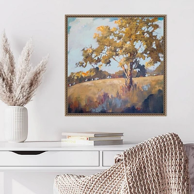 Amanti Art 22x22 Tree Standing Strong by Mary Parker Buckley Framed Wall Art Print: Autumn Lithograph, Polystyrene Gold Frame