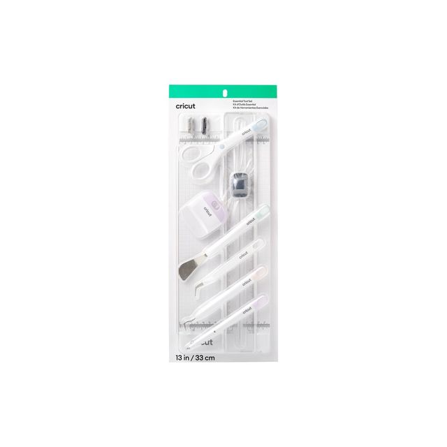 Cricut 13 Essential Tool Set: Craft Cutting Tools, 7-Piece Non-Powered Accessory, White, Plastic Handle