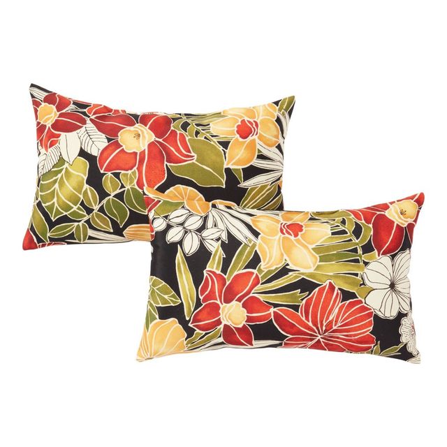 Kensington Garden 2pc 20x20 Solid Outdoor Chair Cushions Kiwi