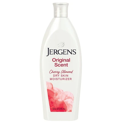 Jergens Original Scent with Cherry Almond Essence Hydrating Moisturizer, Long Lasting Hydration - 10 fl oz