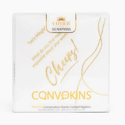 50ct Cotier Brand Convokins Wedding Conversation Starter Cocktail Napkins