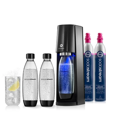 SodaStream E-Terra Bundle with Extra CO2 Cylinder and Carbonating Bottles : Sparkling Water Maker