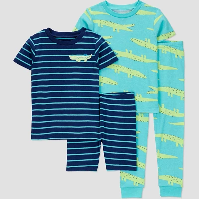Carter Jut One You Toddler Boy 4pc Alligator Snug Fit Pajama Set