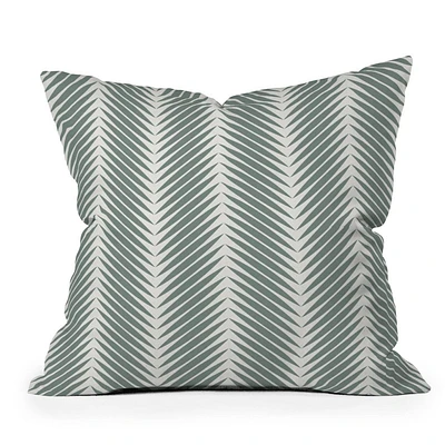 26x26 Deny Designs Color Poems Palm Leaf Throw Pillow: UV & Mildew Resistant, Square Shape