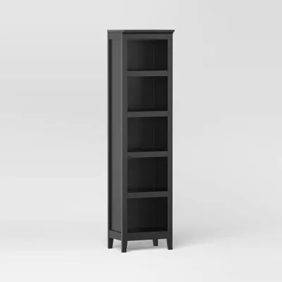 Carson 72 5 Shelf Narrow Bookcase  - Threshold: Fixed & Adjustable Storage Display