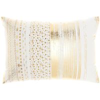 14x20 Oversize Luminescence Metallic Printed Lumbar Throw Pillow - Mina Victory: Beaded