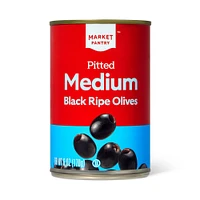 Medium Pitted Black Olives - 6oz - Market Pantry