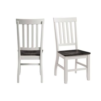 2pc Jamison Two-Tone Side Chair Set White - Picket House Furnishings