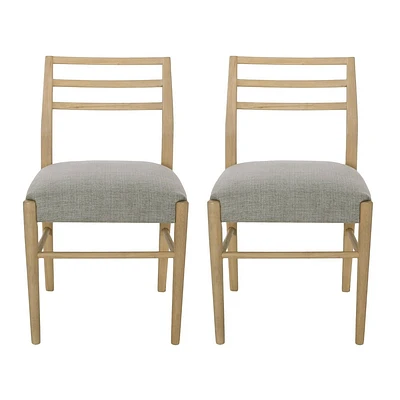 Christopher Knight Home Set of 2 Fescue Upholstered Dining Chairs Light Ash/Gray