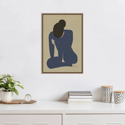 16x23 Amanti Art Woman in Thought by Incado: Traditional Style, Polystyrene Frame, Lithograph Art Print