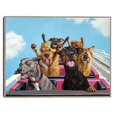 Thrill Seekers Unframed Wall Canvas - Masterpiece Art Gallery: Modern Style, Animal Art Subject, MDF & Canvas Material, 18x24