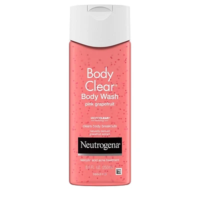 Neutrogena Body Clear Pink Grapefruit Acne Body Wash with Vitamin C for Body Breakouts - 8.5 fl oz