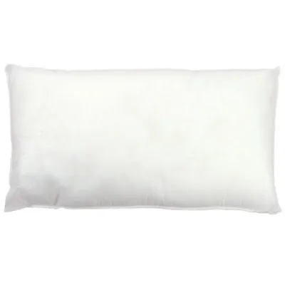 15x27 Oversized Solid Poly Filled Lumbar Throw Pillow White - Rizzy Home: Indoor Rectangular Canvas Pillow Insert