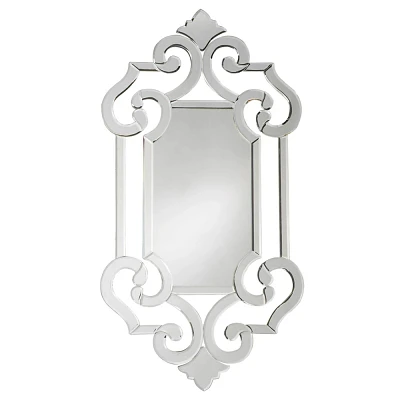 Howard Elliott 54x14 Allan Andrews Full Length Frameless Wall Mirror Whitby Collection: Modern Style, Glass Material, Wall Mounted