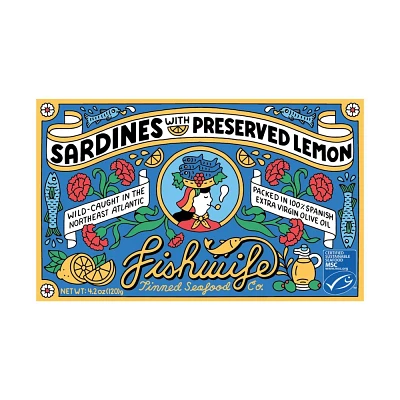 Fishwife Sardines with Preserved Lemon - 4.2oz