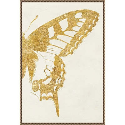 Amanti Art 23x33 Butterfly Wings II by Wild Apple Portfolio Framed Canvas Wall Art Print: Modern Decor, Lithograph, Vertical Layout