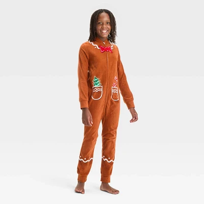 Girls Gingerbread Cookie Union Suit