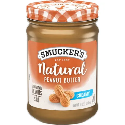 Smuckers Natural Creamy Peanut Butter - 16oz