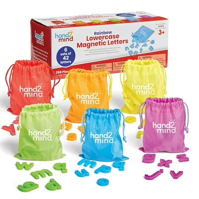 hand2mind Rainbow Lowercase Magnetic Letters - 6pk