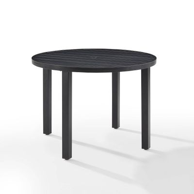 Kaplan 42 Outdoor Steel Round Dining Table Bronze - Crosley